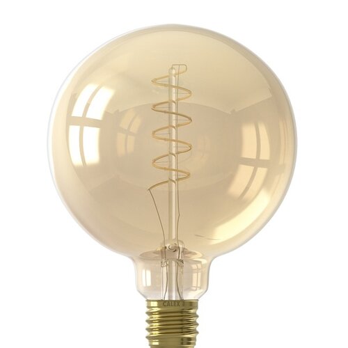 Lichtbron Calex E27 LED 3,8W Ø12,5 cm bol Filament Amber Dimbaar