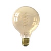 Calex Lichtbron Calex E27 LED 3,8W Ø9,5 cm bol Filament Amber Dimbaar