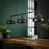 BelaLuz Industriële hanglamp Pipe 3-lichts zwart