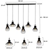 Steinhauer Moderne hanglamp Flere 6-lichts zwart