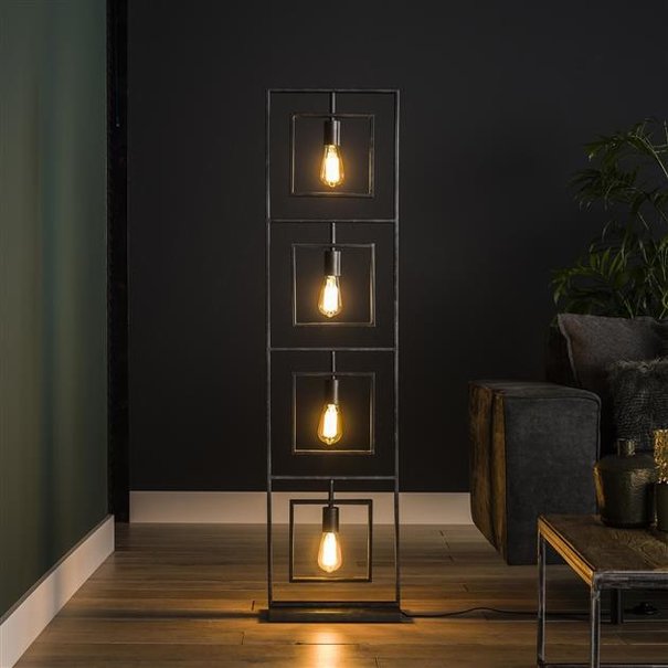 BelaLuz Moderne - Vloerlamp - Charcoal - 4 lichts - Flex