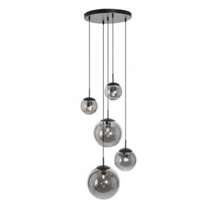 Steinhauer Moderne hanglamp Bollique 5-lichts smoke glas