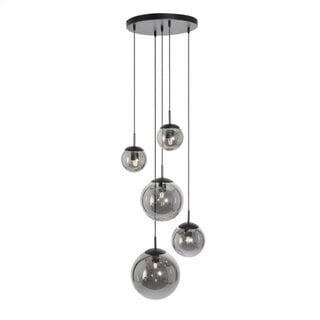 Hanglamp Bollique 5-lichts smoke glas