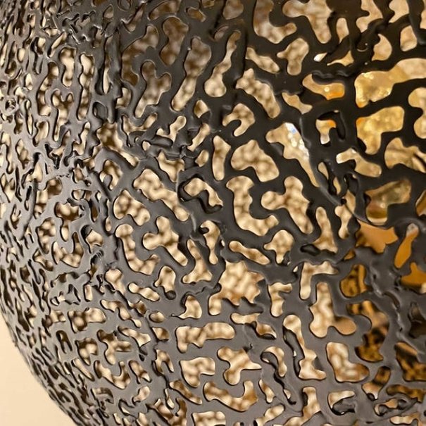 Freelight Oosterse hanglamp Oronero Ø50 cm zwart goud