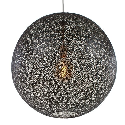 Oosterse hanglamp Oronero Ø50 cm zwart goud