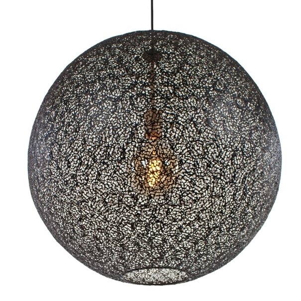 Freelight Oosterse hanglamp Oronero Ø50 cm zwart goud