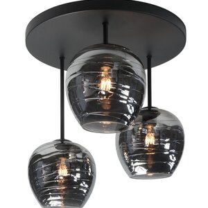 Highlight Moderne plafondlamp Fantasy 3-lichts zwart
