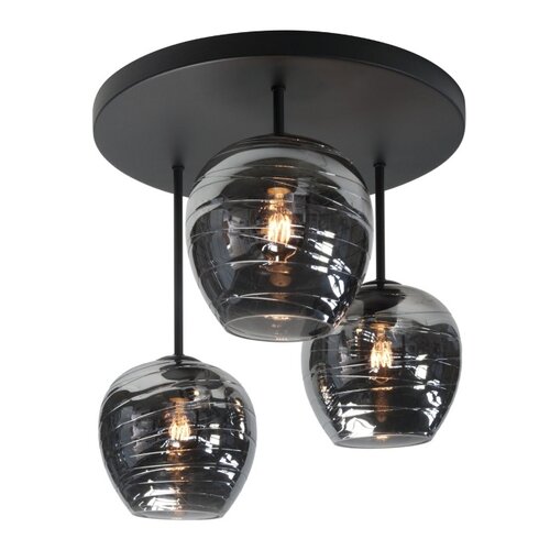 Moderne plafondlamp Fantasy 3-lichts zwart