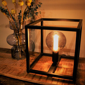 Freelight Moderne tafellamp Palco Ø28 cm zwart