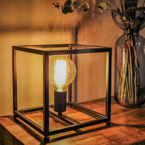 Moderne tafellamp Palco Ø22 cm zwart