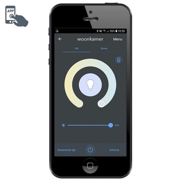 Calex Calex Smart LED E27 7W Ø12,5 cm bol smoke