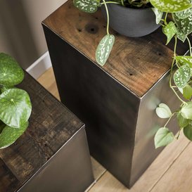 Bloementafel Mars 70 cm hardhout