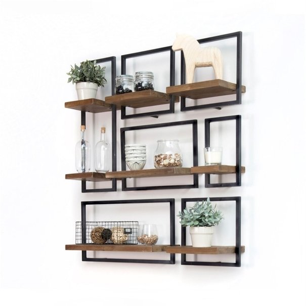 Shelfmate Winemate 35 x 35 x 25 cm teak type B 6 flessen