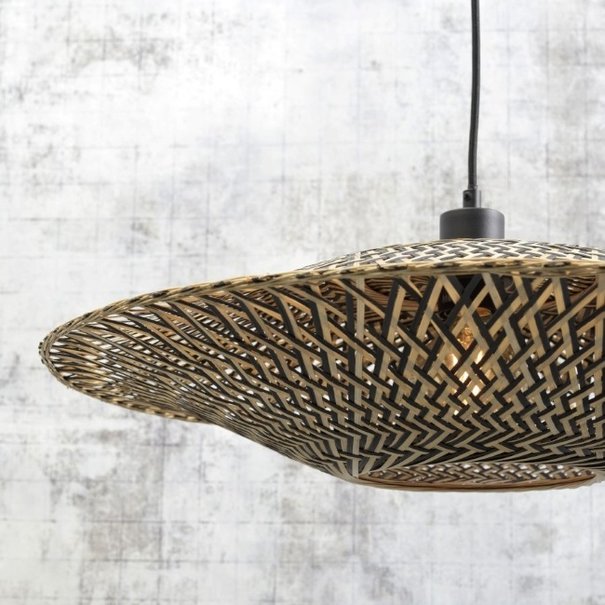 GOOD & MOJO Landelijke vloerlamp Bali small naturel bamboe