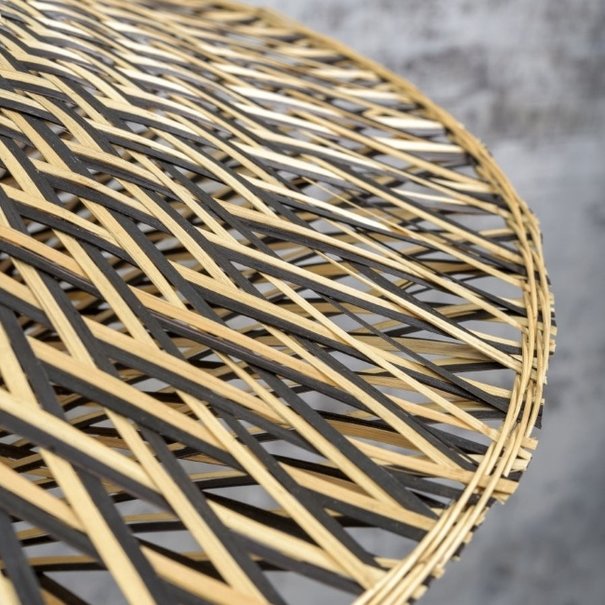 GOOD & MOJO Landelijke plafondlamp Bali Ø44 cm zwart naturel bamboe