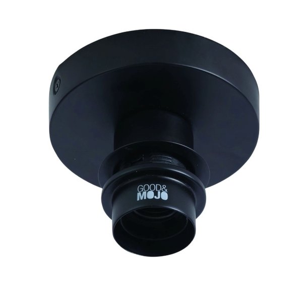 GOOD & MOJO Landelijke plafondlamp Bali Ø44 cm zwart naturel bamboe