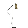 Moderne vloerlamp Quinto 1-lichts zwart glas