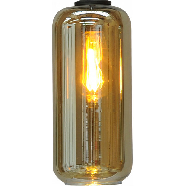 Moderne vloerlamp Quinto 1-lichts zwart glas