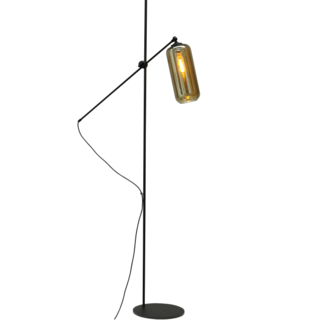 Vloerlamp Quinto Glas Zwart