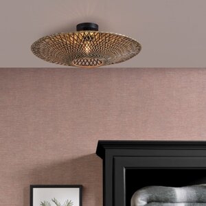 GOOD & MOJO Landelijke plafondlamp Bali Ø60 cm zwart naturel bamboe