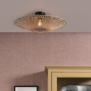 GOOD & MOJO Landelijke plafondlamp Kalimantan Ø60 cm naturel bamboe