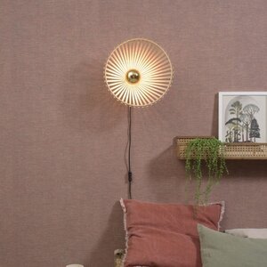 GOOD & MOJO Landelijke wandlamp Bromo Ø40 cm naturel bamboe