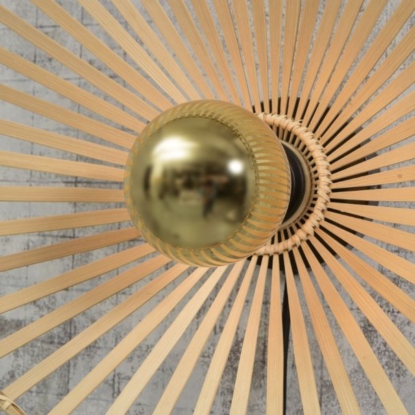 GOOD & MOJO Landelijke plafondlamp Bromo asymetrisch large naturel bamboe