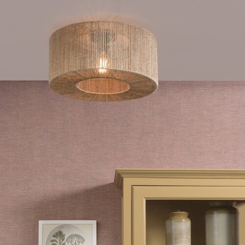 Landelijke plafondlamp Iquazu Ø50 cm naturel bamboe