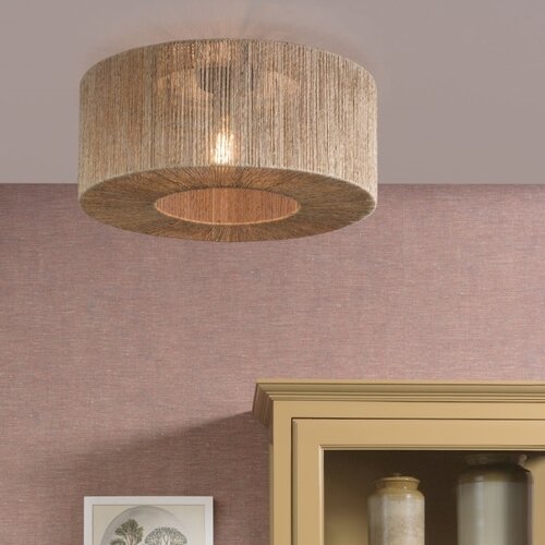 Landelijke plafondlamp Iquazu Ø60 cm naturel bamboe