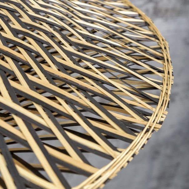 GOOD & MOJO Landelijke wandlamp Bali Ø44 cm zwart naturel bamboe