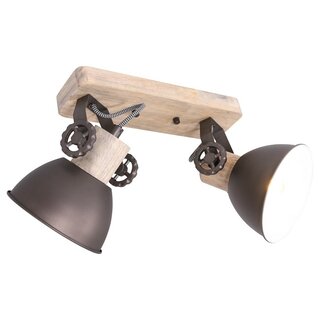 Opbouwspots Gearwood 2-lichts Antraciet