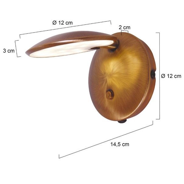 Steinhauer Moderne wandlamp Zenith LED brons
