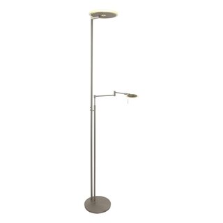 Vloerlamp Turound LED Staal met leeslamp