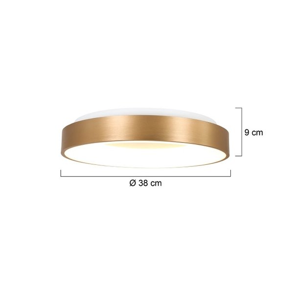 Steinhauer Moderne plafondlamp Ringlede goud Ø38 cm