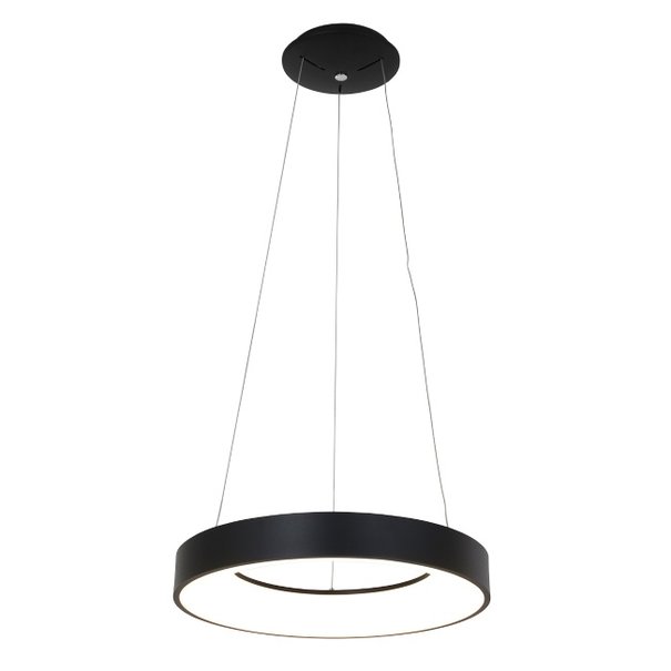 Steinhauer Moderne hanglamp Ringlede Ø48cm zwart