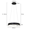 Steinhauer Moderne hanglamp Ringlede Ø48cm zwart