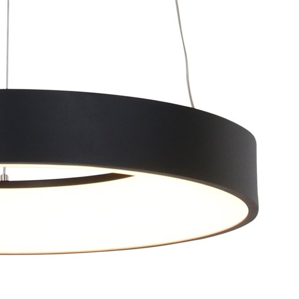 Steinhauer Moderne hanglamp Ringlede Ø48cm zwart