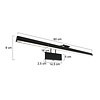 Steinhauer Moderne wandlamp Litho 60 cm zwart