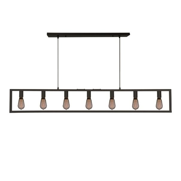 Freelight Moderne hanglamp Distesa 7-lichts zwart