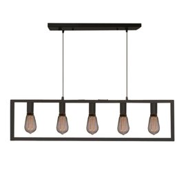 Hanglamp Distesa 5-lichts Zwart