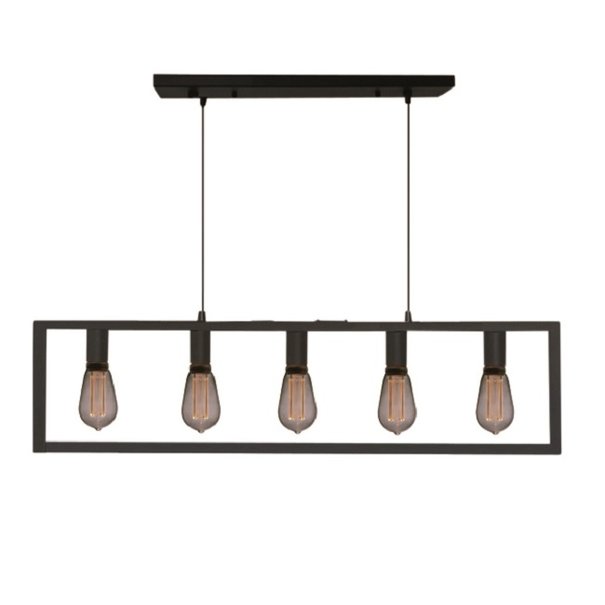 Freelight Moderne hanglamp Distesa 5-lichts zwart