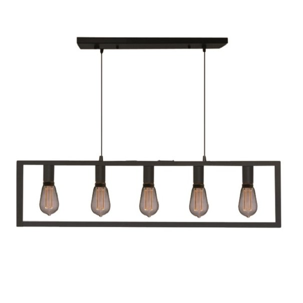 Freelight Moderne - Hanglamp - Zwart - 5 lichts - Distesa