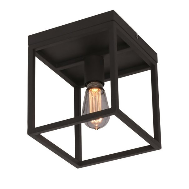 Freelight Moderne plafondlamp Novanta vierkant zwart
