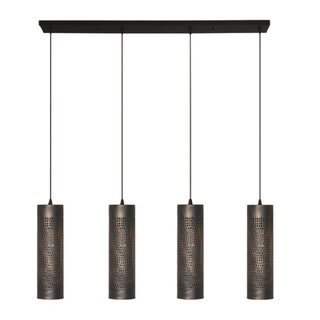 Hanglamp Forato 4-lichts Zwart / bruin