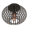Freelight Moderne plafondlamp Aglio Ø25 cm zwart