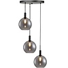 Freelight Moderne hanglamp Chandra 3-lichts getrapt zwart