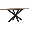 Landelijke eettafel Timeless 200 x 100 cm ovaal teakhout