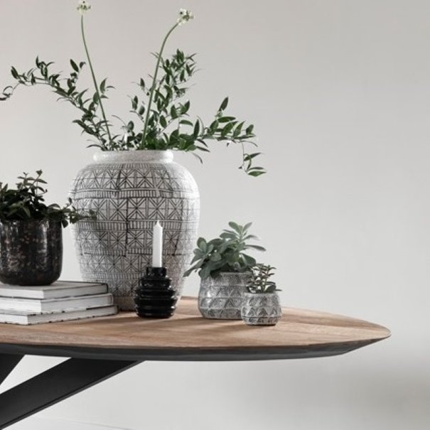Landelijke eettafel Timeless 200 x 100 cm ovaal teakhout