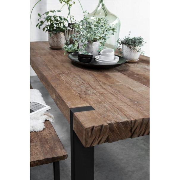 DTP Home Eettafel - gerecycled teakhout - 250x100cm - Beam