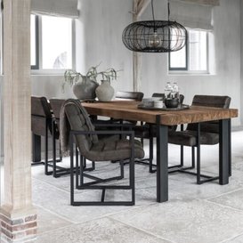 Eettafel Beam 225 x 100 cm teakhout